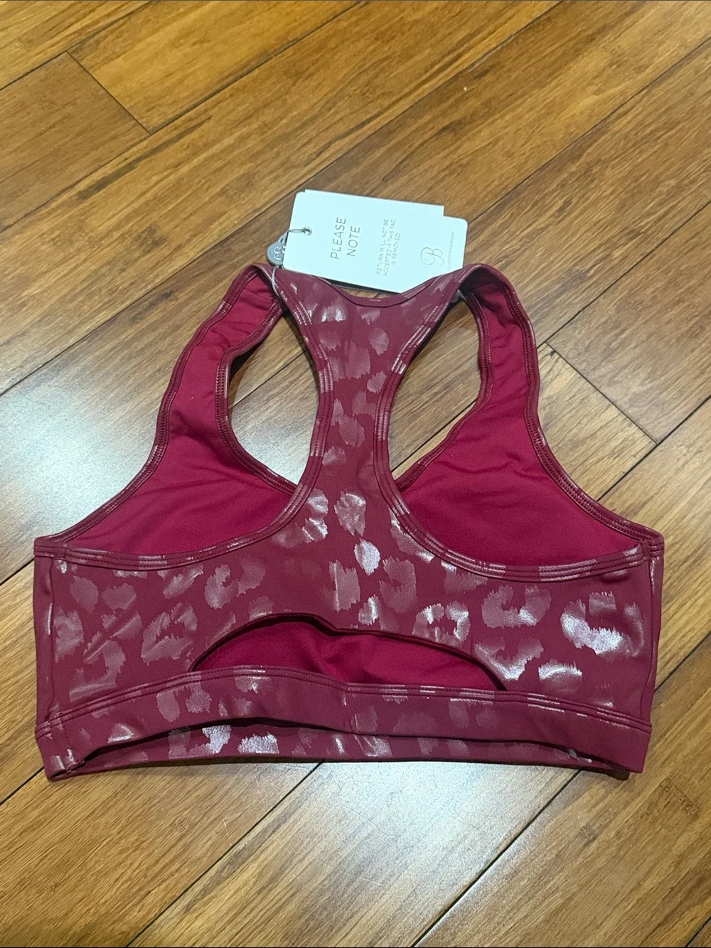NWT Bombshell Sportswear Shine Sports abra Raspberry Leopard M